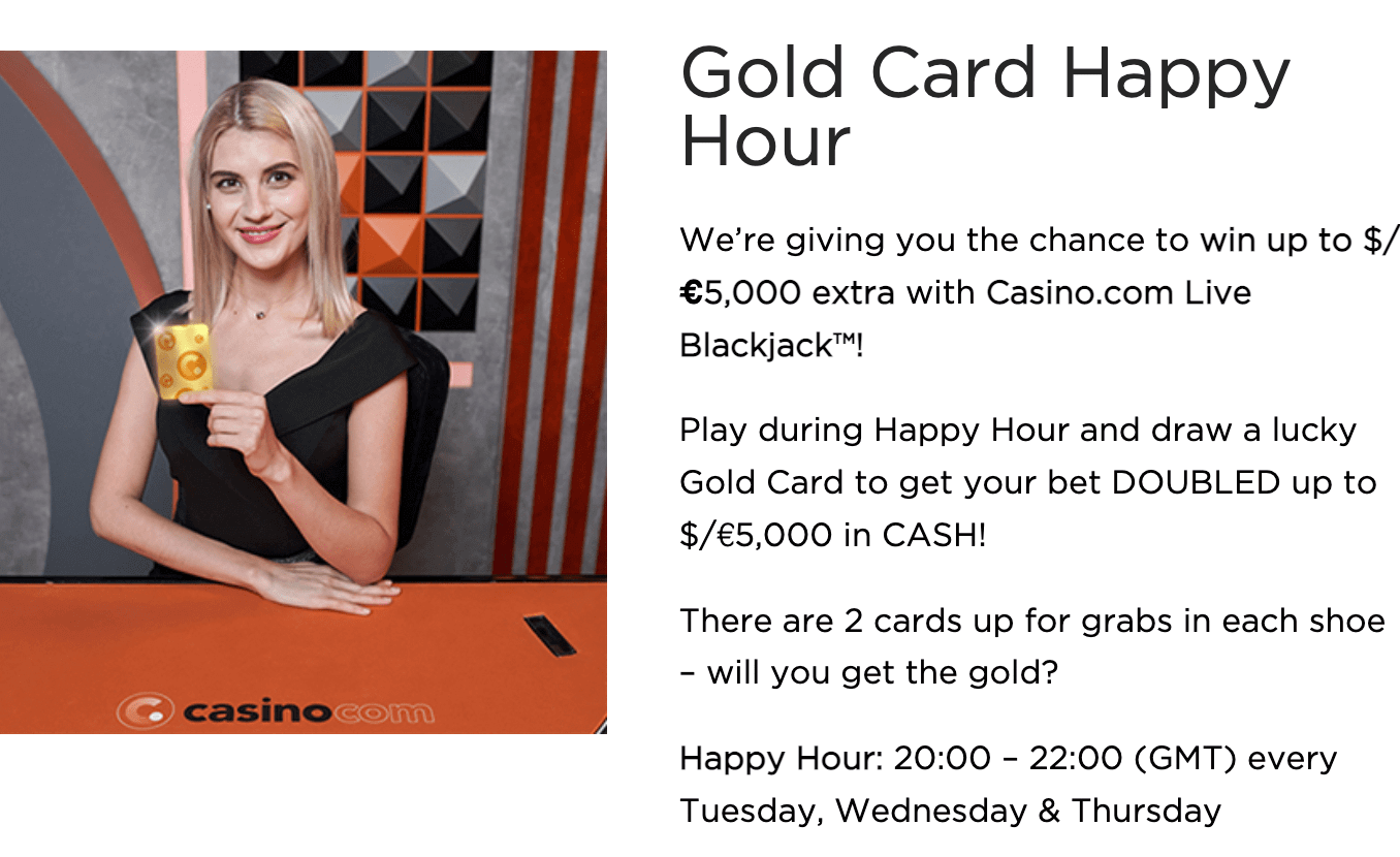 casino.com gold card happy hour