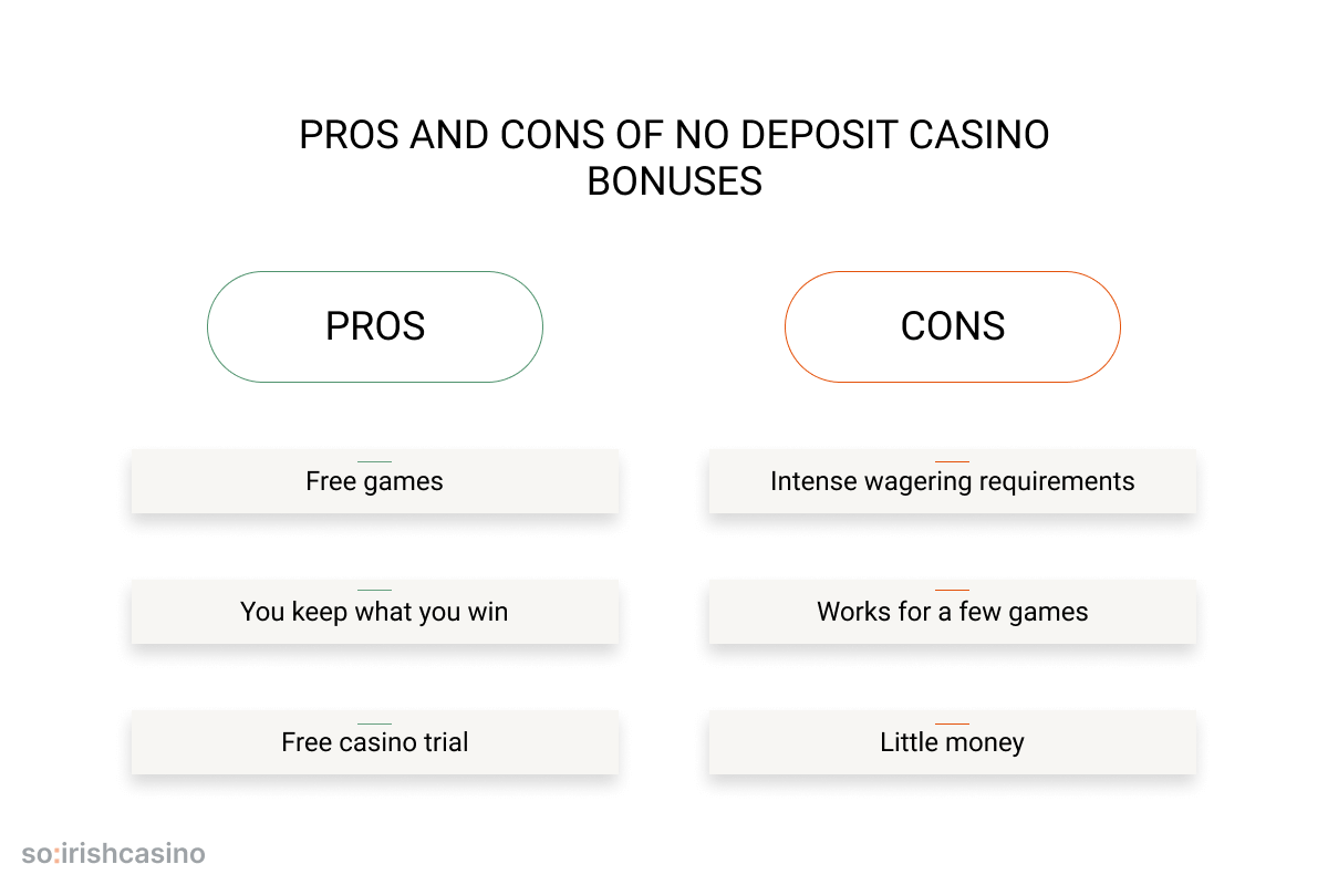 pros and cons of no deposit casino bonuses